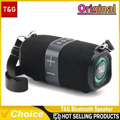T&amp;G TG667 Crossbody LED light portable Bluetooth speaker, outdoor small and high appearance level, compatible with USB/AUX/TF/FM