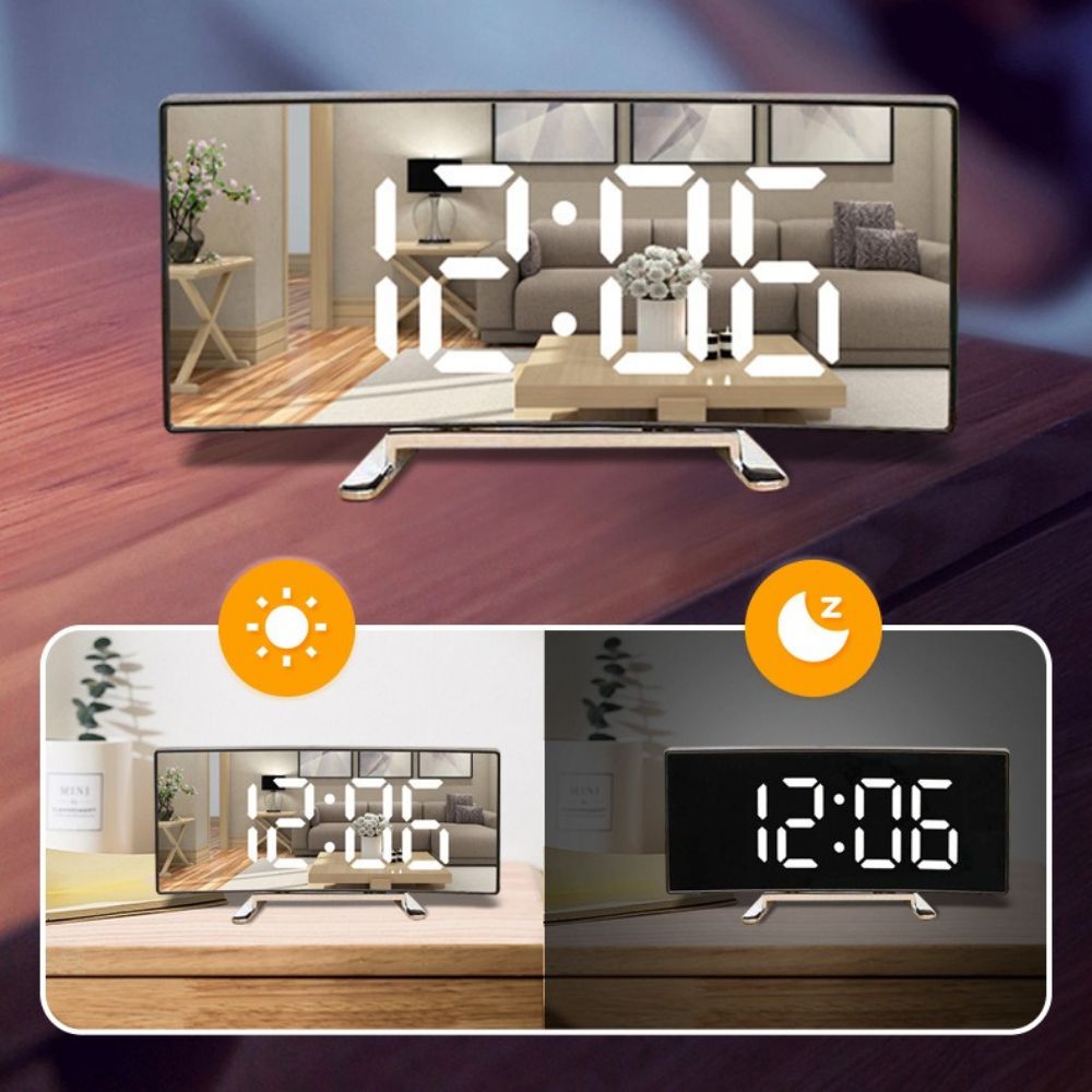 Digital Alarm Clock Bedside Table Decorations Electronic Smart Life Electronics Desk Led Child Bedroom Light Dawn Desktop Clocks