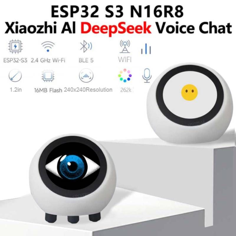 ESP32-S3 Development Board Multi-Function Mini Robot Tabletop Ornaments LCD Display Smart Assistant Robot 1.28in for Home Decor