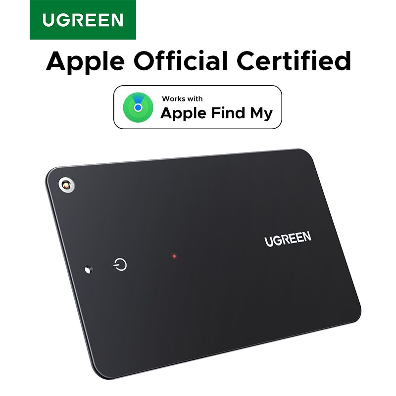 UGREEN Security SmartTrack Card Works with Apple Find My Wallet Bluetooth Tracker Phone Finder Water Resistant (iOS Only)