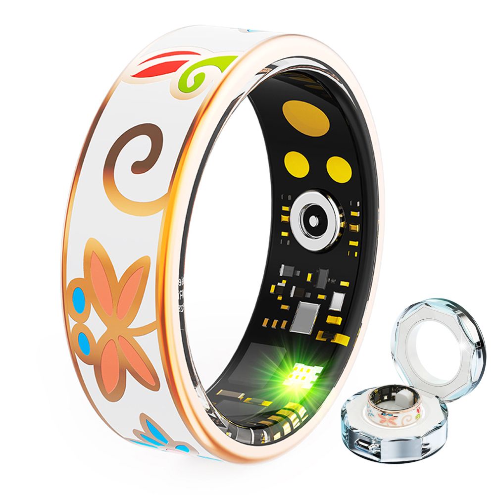 Color Enamels Craftsmanship Smart Ring for Women Sleep Monitoring Blood Oxygen Measurement Blood Pressure Multi-sports Modes