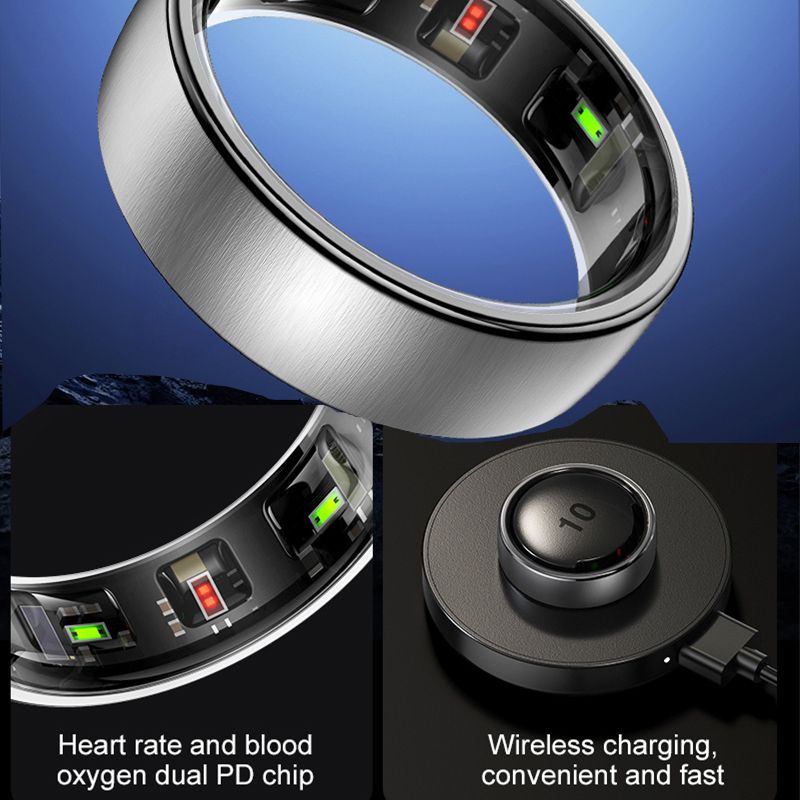 R10 Waterproof Smart Ring Health Monitor Men &amp; Women Health &amp; Sleep Monitor Smart Rings Multi-sport Modes QRing APP