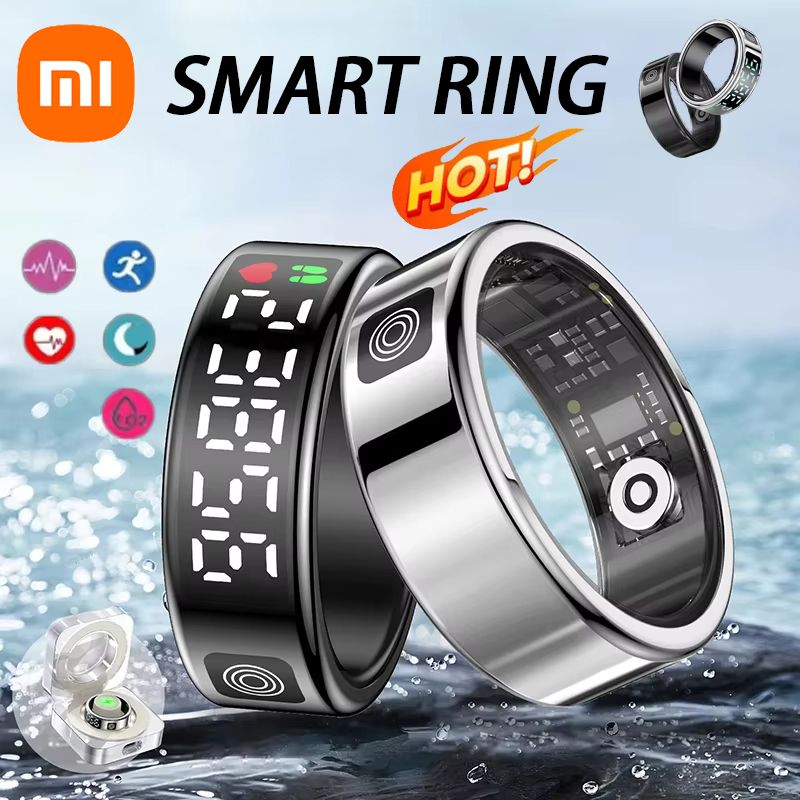 Xiaomi Smart Ring Touch Display Screen Waterproof Bluetooth Sleep Health Monitor Gesture Control Wireless Charging Sport Ring