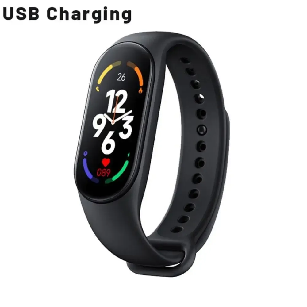 M7 Men Smart Watch Heart Rate Blood Pressure Monitor Waterproof Fitness Sports Bracelet Compatible For Android Ios