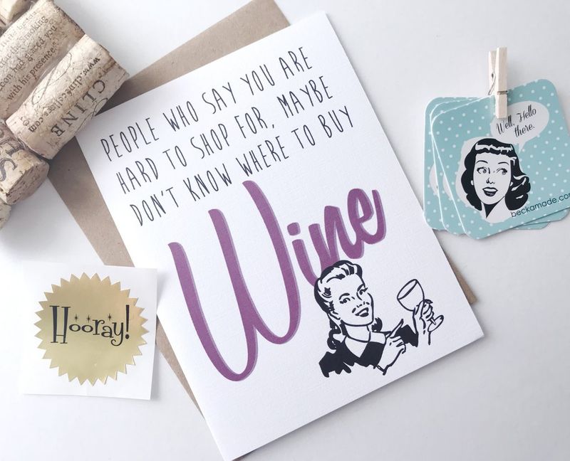 Card - Wine Birthday