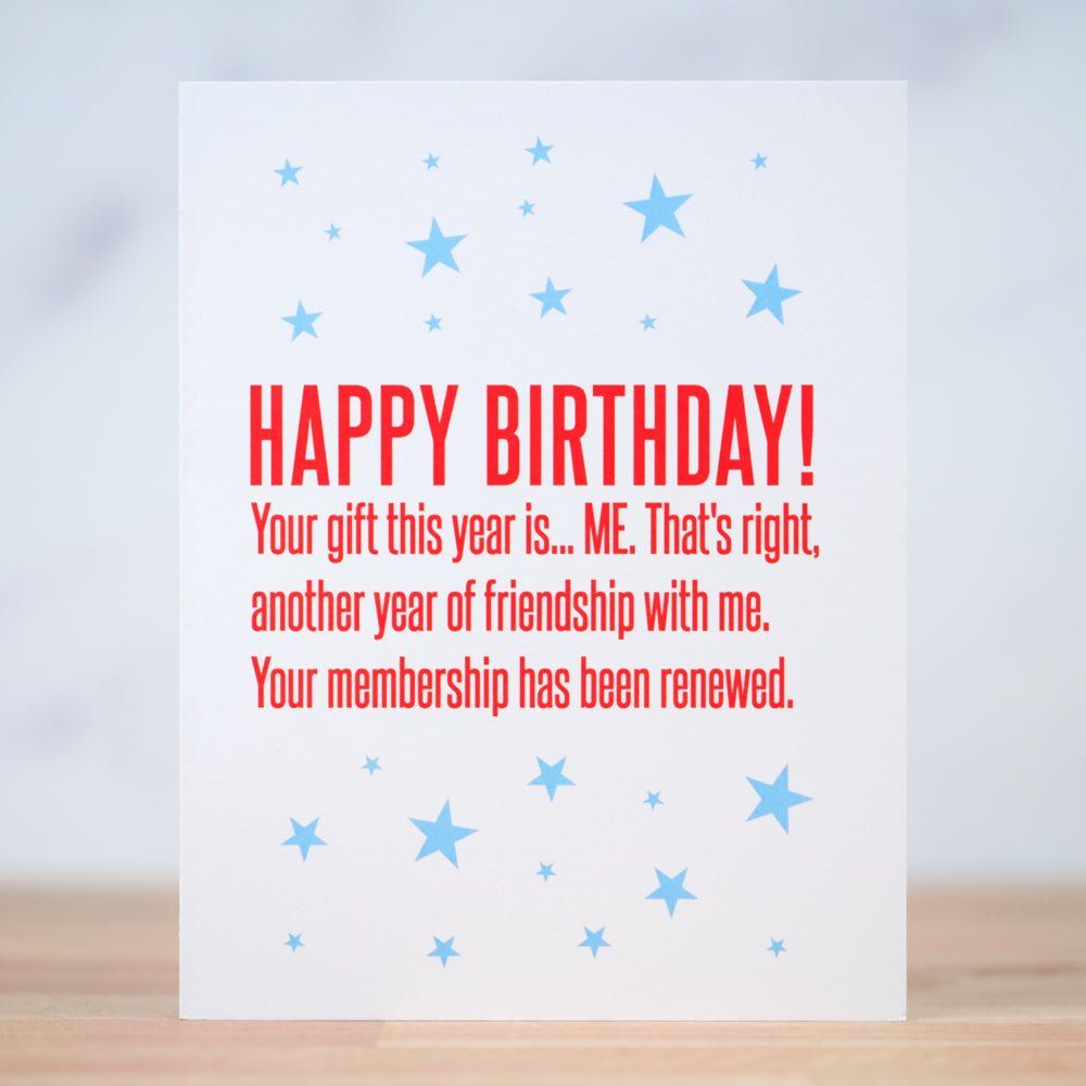 Card - Bday Membership Renewed