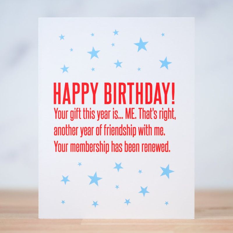 Card - Bday Membership Renewed