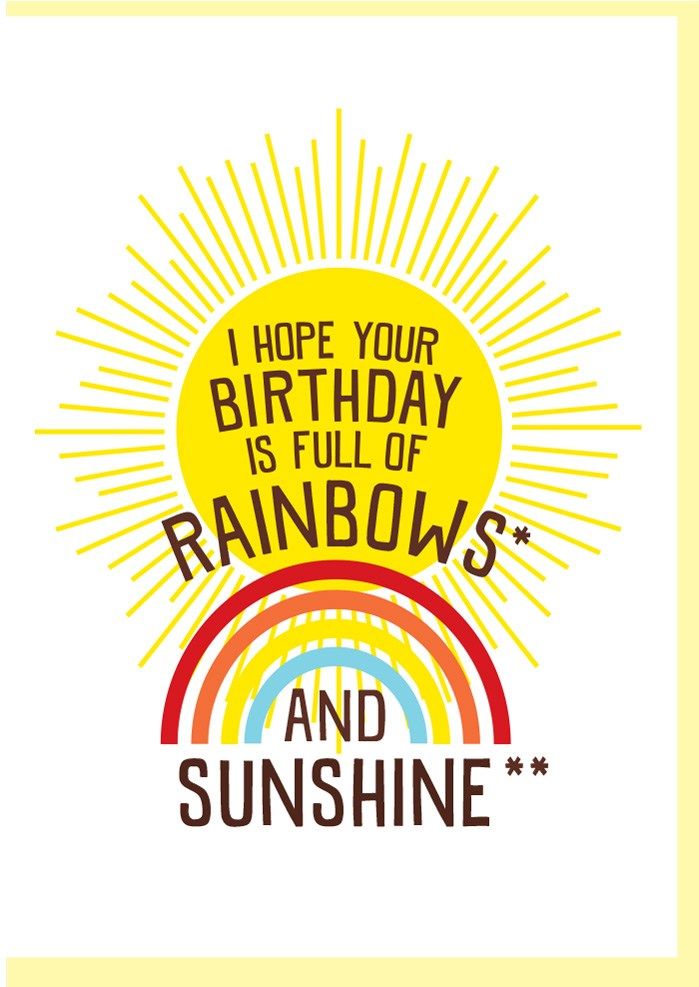 Card - I Hope Your Birthday is Full of Rainbows