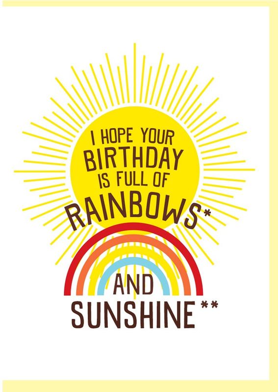 Card - I Hope Your Birthday is Full of Rainbows