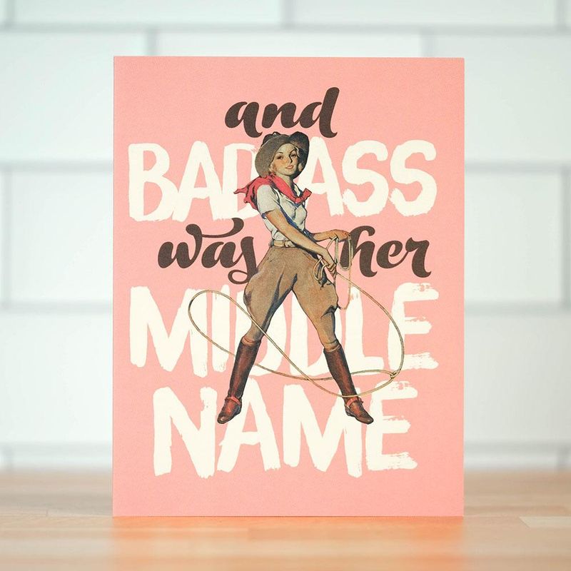 Card - Bad Ass Was Her Middle Name