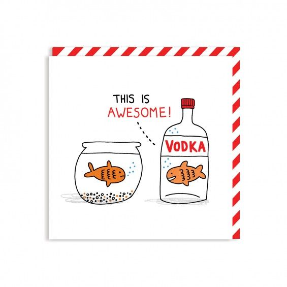 Card - Vodka Goldfish