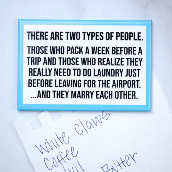 Two Types Of People Leaving For The Airport...Magnet