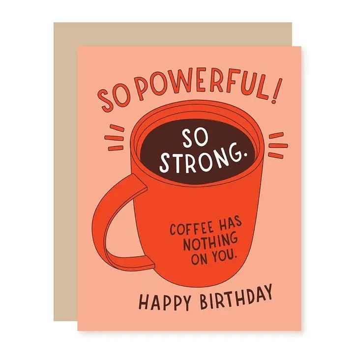 Card: so strong mug/D