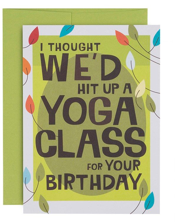 Card - A Yoga Class For Your Birthday