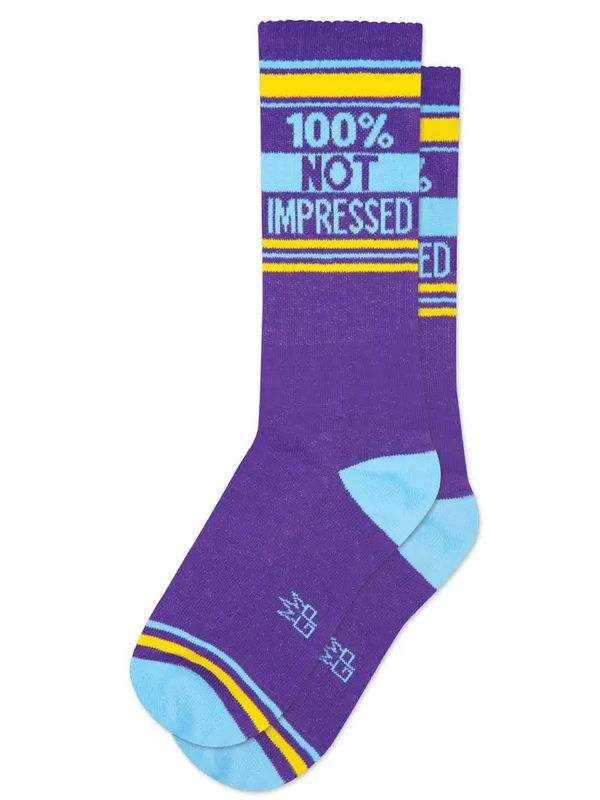 Socks - 100% Not Impressed Gym Crew
