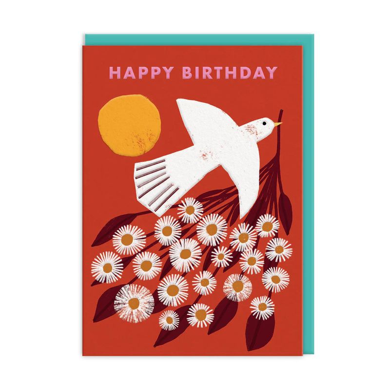 Card - Bird and Flower Birthday