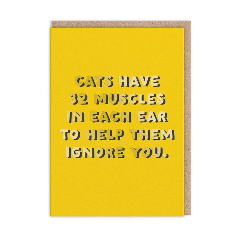 Card - Cats Have 32 Muscles