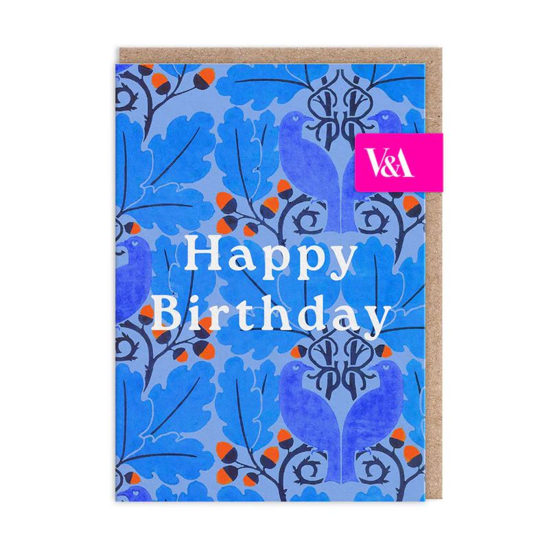 Card - Neon Floral Blue Oak