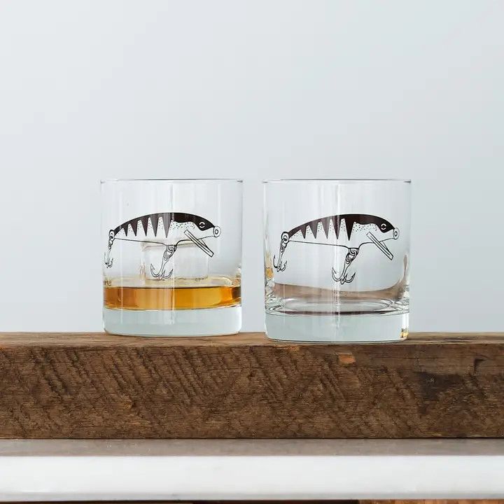 Whiskey Glass -  Brown Fishing Lure