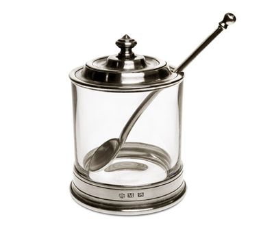 Glazen Pot met Deksel en Lepeltje