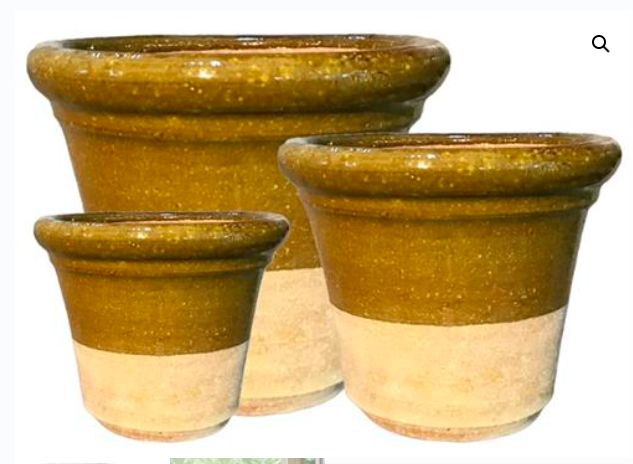 Tunesische keramiek pot, Colour: Oker, Size: Small