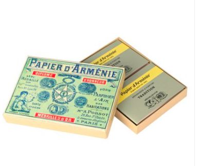 Papier d'Arménie - Boîte 1900 Garnie de 12 Carnets traditionnels