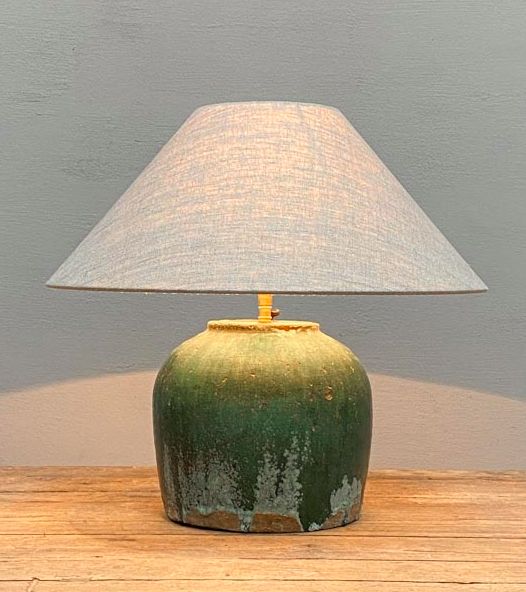 Antique ginger jar lamp - Hunan province, China, c1900