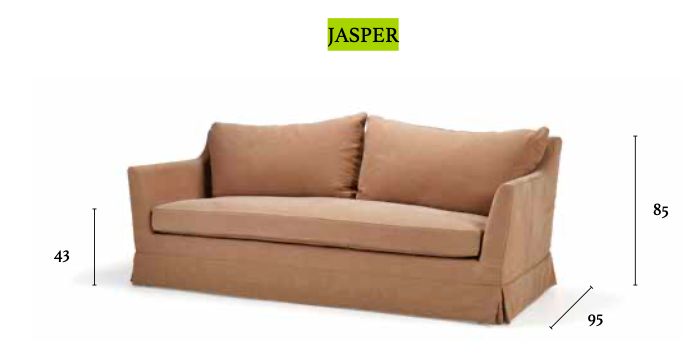 Jasper - 220cm - loose cover - LF Trading Douce Sesam (linnen)