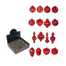 Kerstversiering - Glas - Doos van 16 stuks