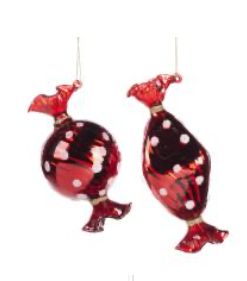 Kerstversiering - Glas - Candy, Variant: Dotted