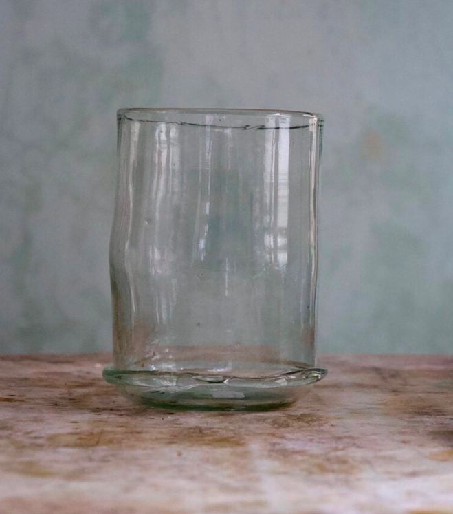 Vase Boudin Bas Transparent