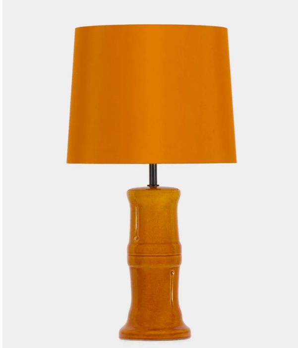 Bambu - Keramische Lampvoet - Geel