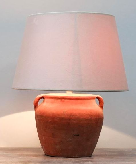 Terracotta pot lamp - Shanxi province, China, c1900
