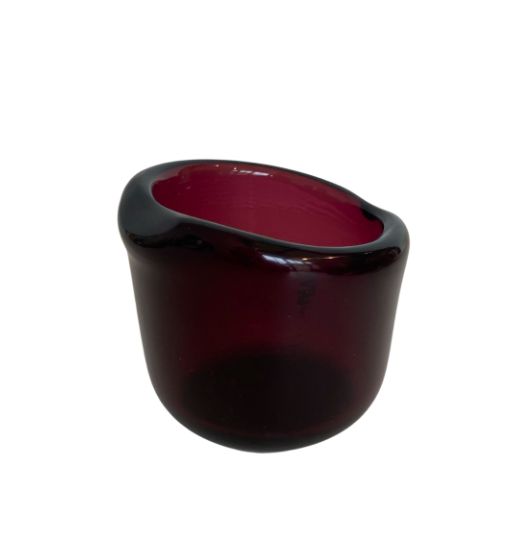 Lava glass t-lightholder, Colour: Aubergine, Size: Large