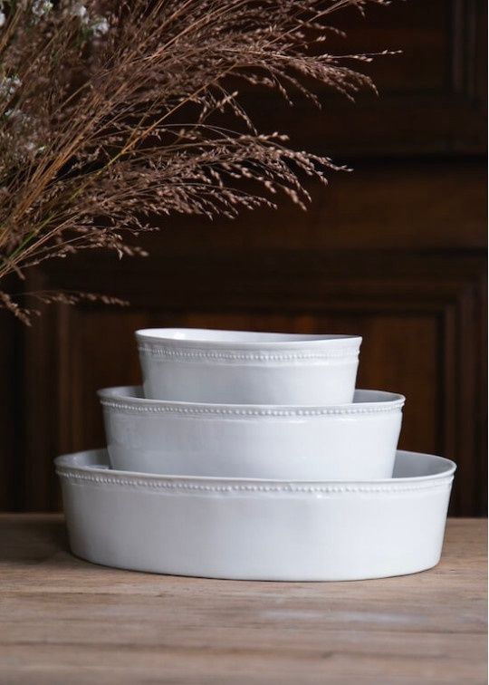 Ovenschalen - porselein, Size: SMALL, Variant: LOUIS XIV