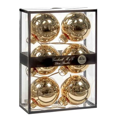 Kerstversiering - Glazen Ballen - Uni - Box
