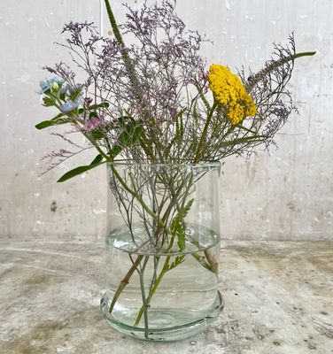 Vase Boudin Bas Transparent