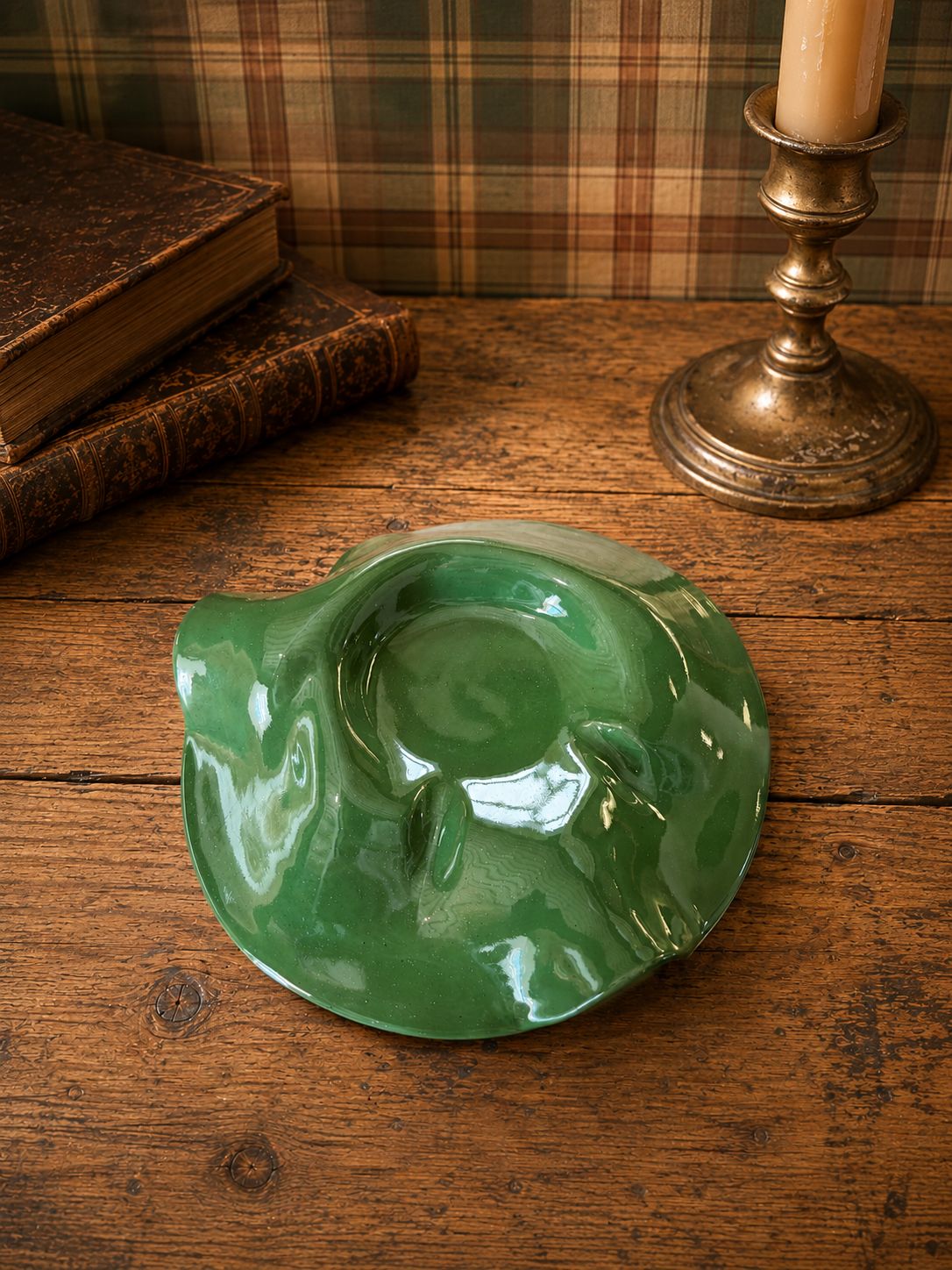 Handgemaakte Keramische Sigarenasbak, Variant: Froggy
