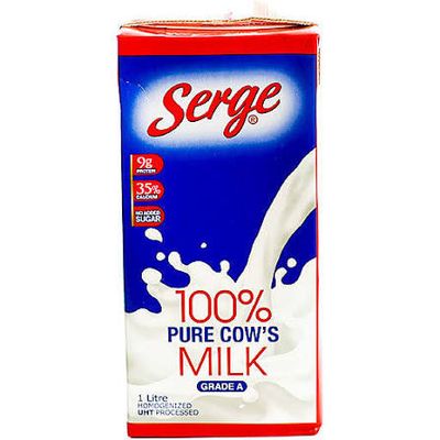 Serge 100% Pure Cows Milk 1 litre Serge 100% Pure Cows Milk 1 litre