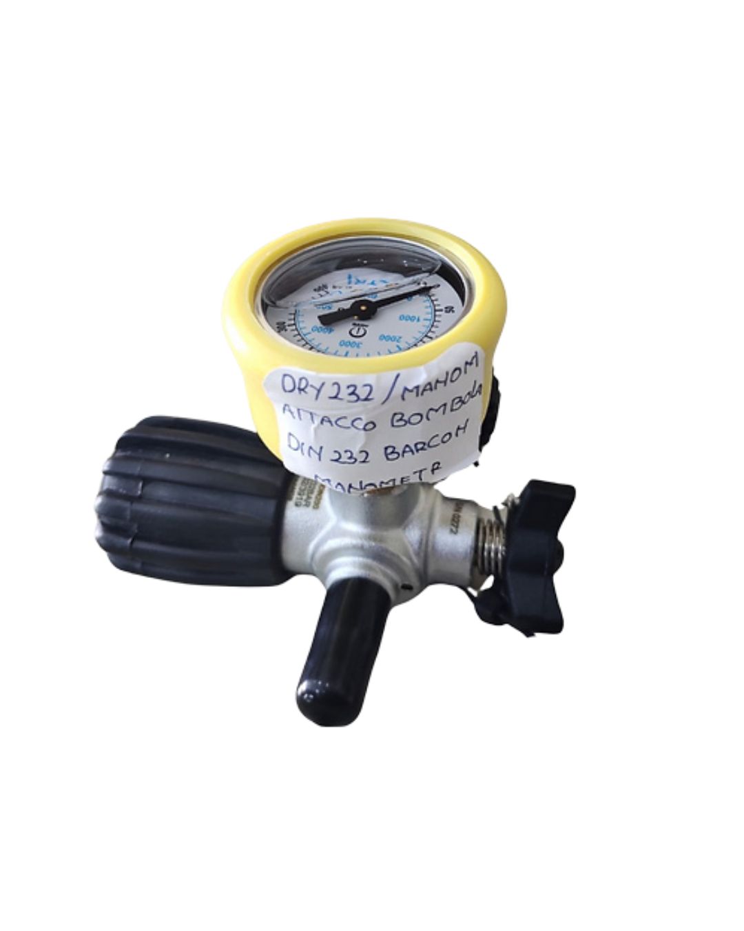 Filling Valve DIN 232 BAR with Pressure Gauge