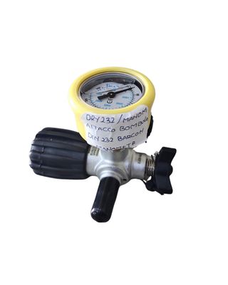 Filling Valve DIN 232 BAR with Pressure Gauge