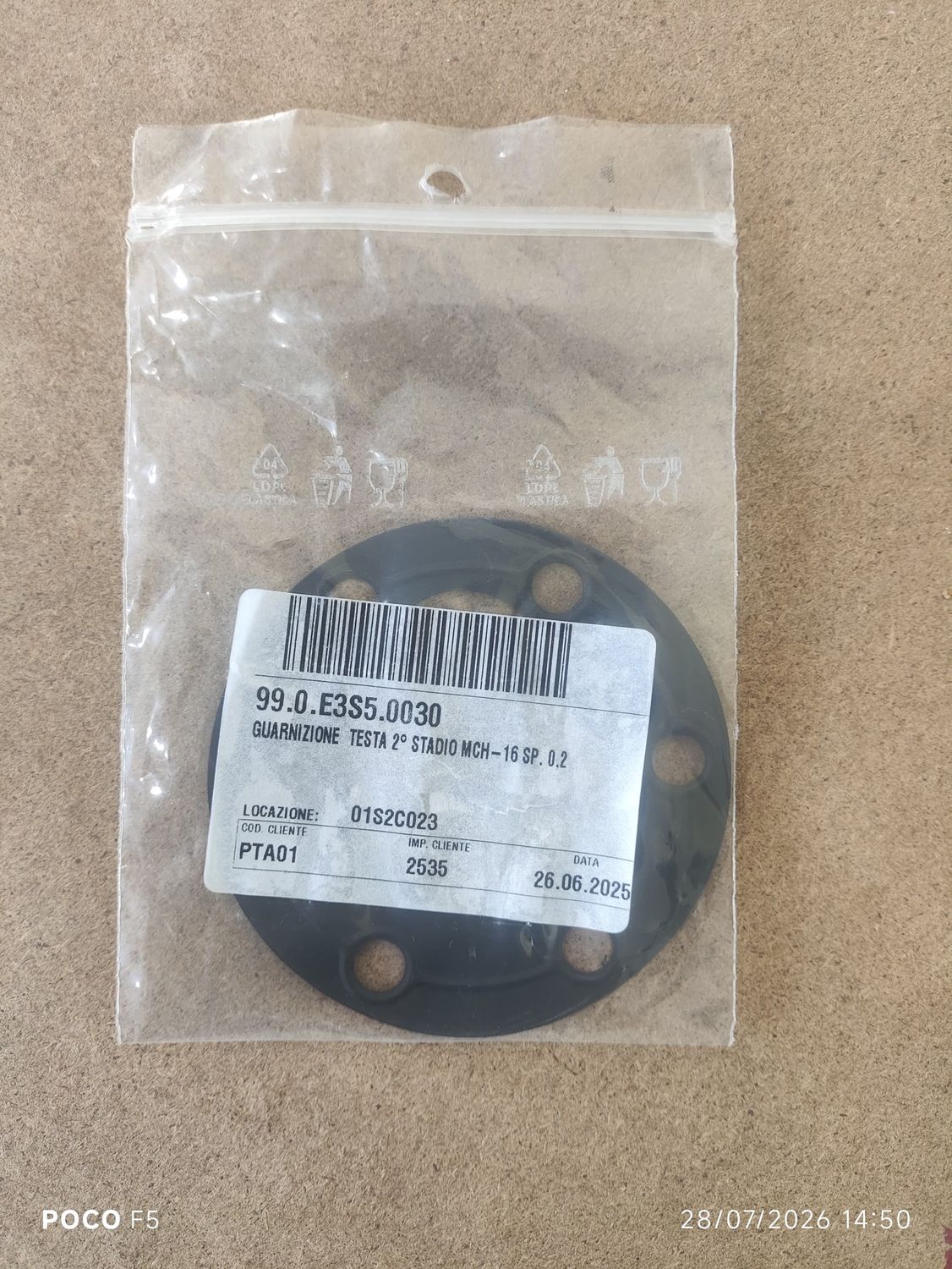 HEAD GASKET 2 STAGE MCH-16 SP 0.2