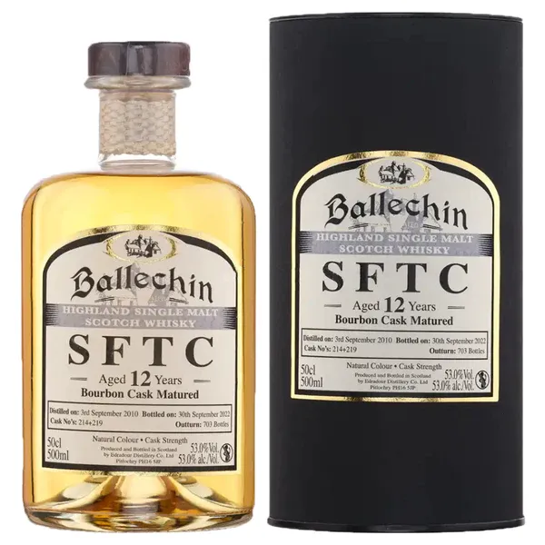 Ballechin Straight From The Cask 12 jaar 2010 Bourbon
