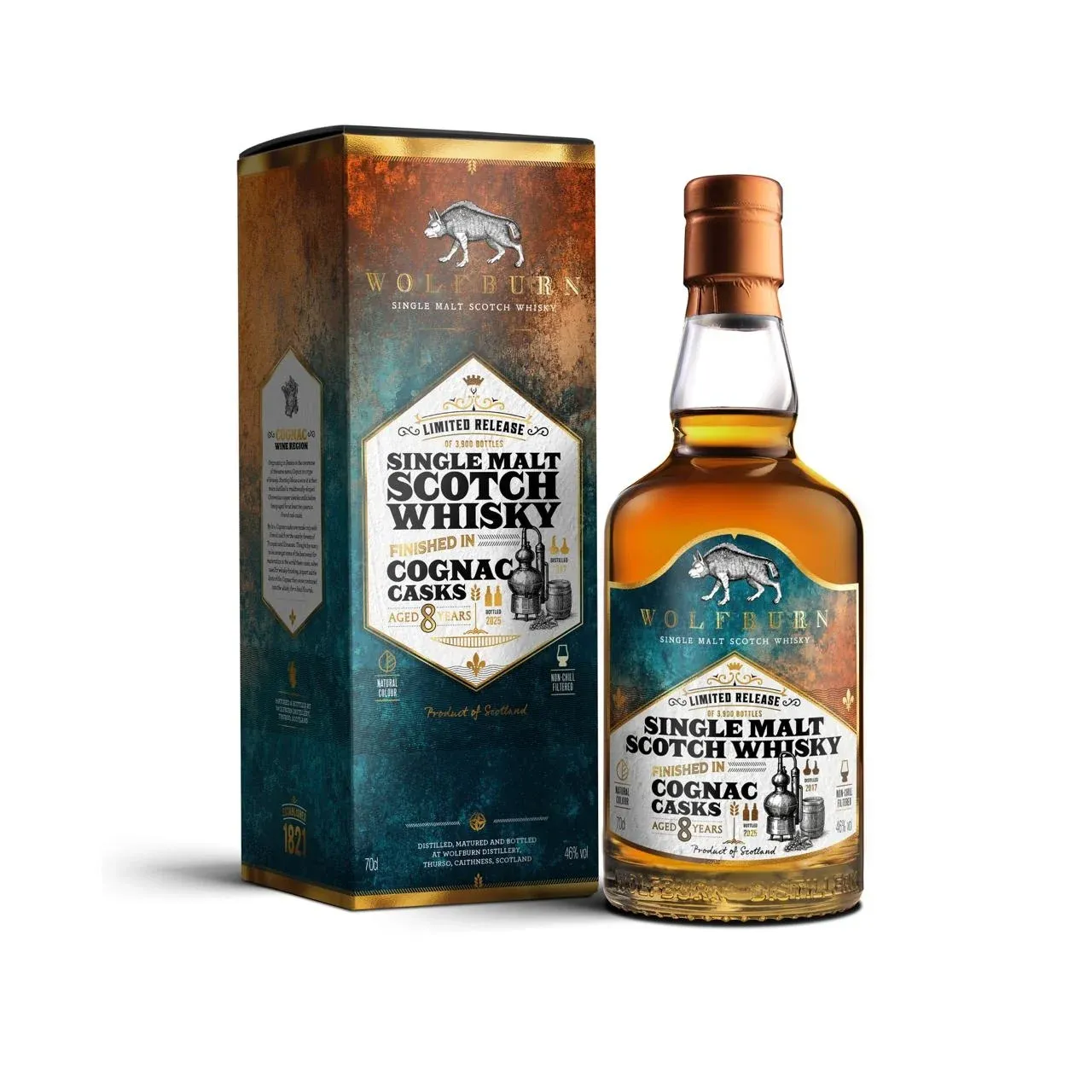 Wolfburn 8 jaar Cognac Casks