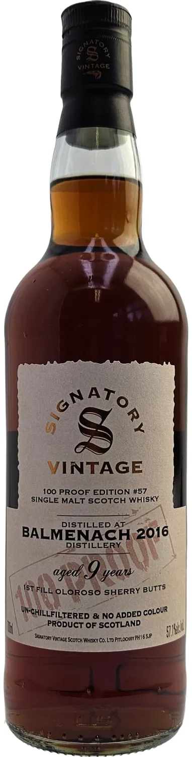 Signatory 100 Proof Edition #57 Balmenach 9 jaar 2016