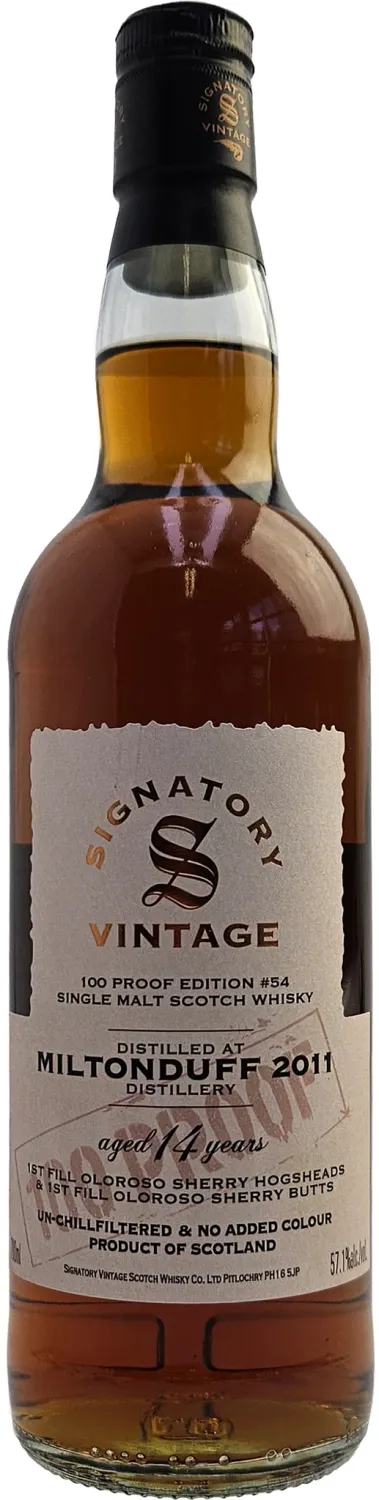 Signatory 100 Proof Edition #54 Miltonduff  14 jaar 2011