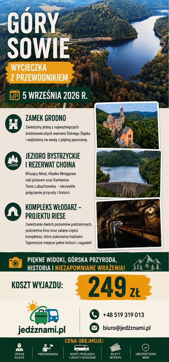 05.09.2026r. Góry Sowie -Włodarz WYPRZEDANE