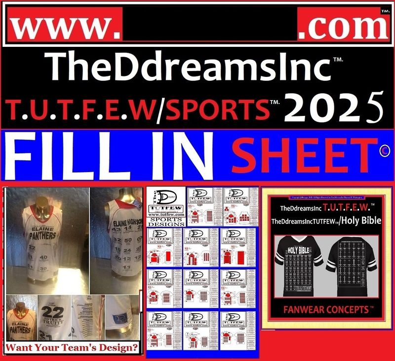 TheDdreamsInc T.U.T.F.EW./Sports Fill-In Sheet Book