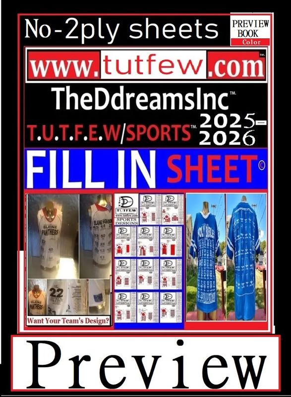 TheDdreamsInc's T.U.T.F.E.W./Sports Preview tangible book. (Pre Order)