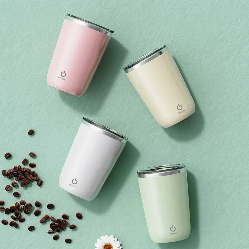 Stainless Steel Coffee Milk Stirring Mug USB Charging Auto Stirring Magnetic Mug Portable Coffee Mugs